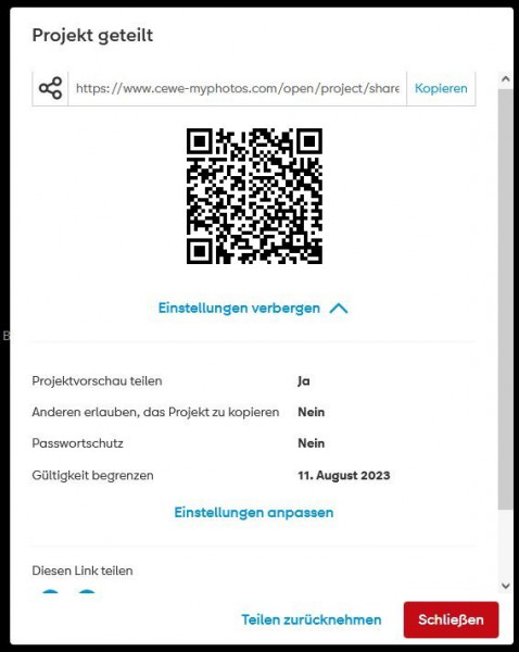 Link erstellen uner CEWE my Photo.JPG